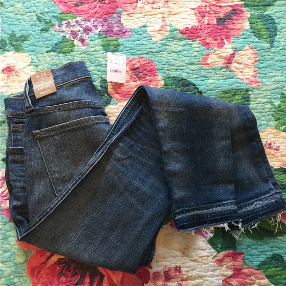 Madewell Denim - Distressed madewell skinny raw hem jeans